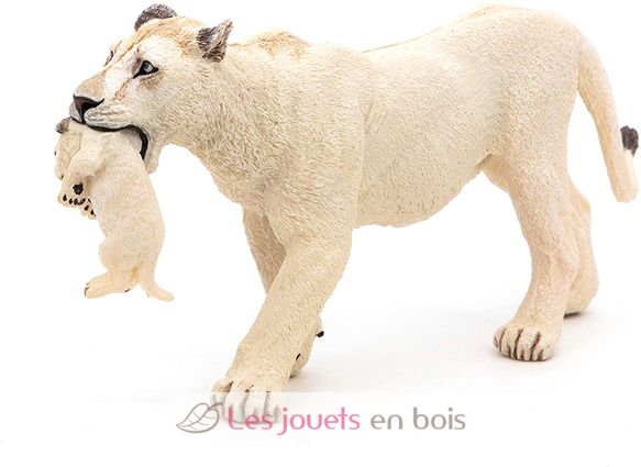 White Lioness with her baby cub figure PA50203 Papo 4