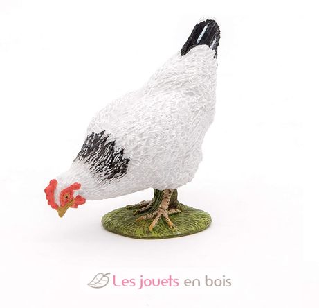 Pecking White Hen Figurine PA51160-3621 Papo 3