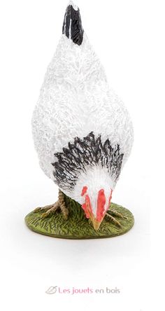 Pecking White Hen Figurine PA51160-3621 Papo 2