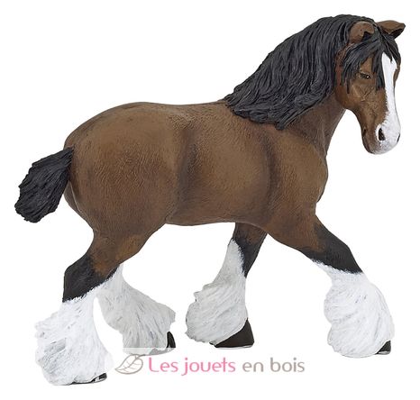 Bay shire horse mare figure PA51552 Papo 1