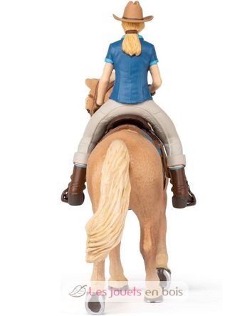 Western horse and his rider figurine PA-51566 Papo 6