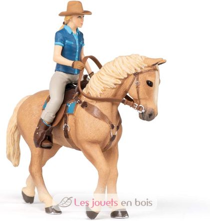 Western horse and his rider figurine PA-51566 Papo 2