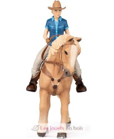 Western horse and his rider figurine PA-51566 Papo 3