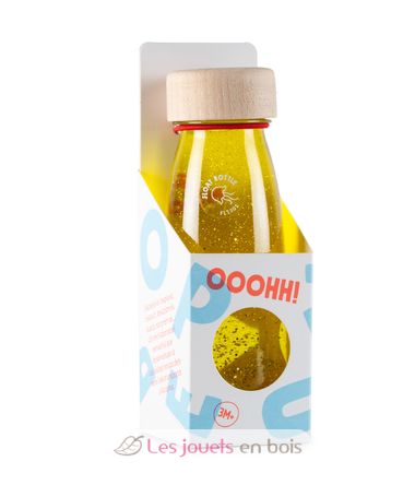 PETIT BOUM - Bouteille sensorielle float jaune - Little Baby & Cie