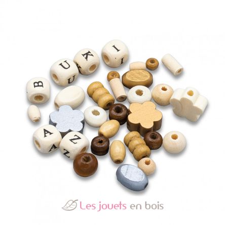Box of wooden beads - Natural BUK-PE014 Buki France 2