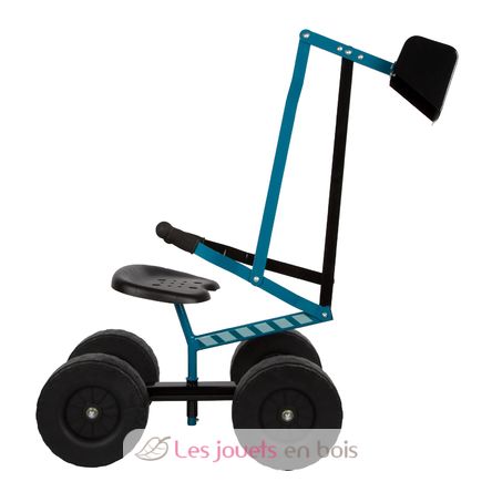 Blue excavator with wheels LE12798 Small Foot company 2