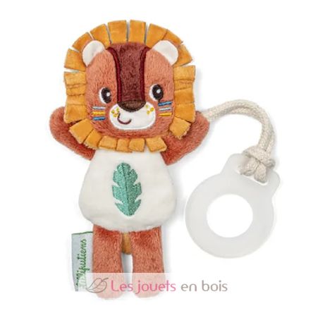 Glow-in-the-dark pacifier clip Jack the Lion LL83591 Lilliputiens 1