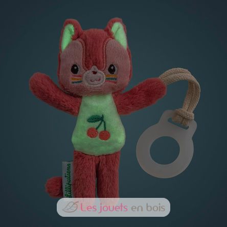 Glow-in-the-dark pacifier clip Jeanne the cat LL83592 Lilliputiens 3