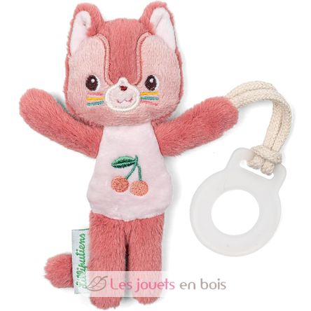 Glow-in-the-dark pacifier clip Jeanne the cat LL83592 Lilliputiens 1