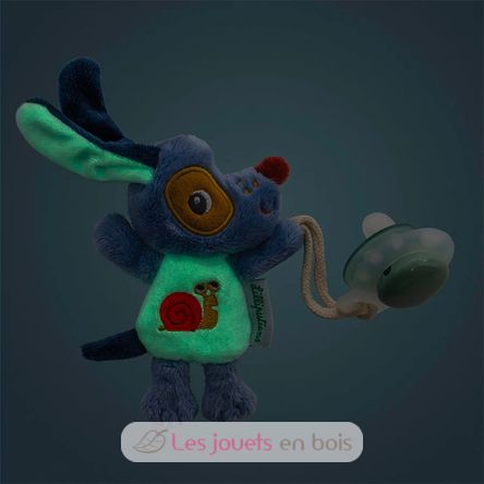 Glow-in-the-dark pacifier clip Jules the dog LL83593 Lilliputiens 2
