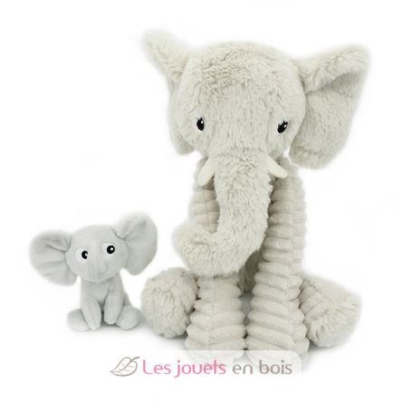 Elephant plush toy mother and her baby DE72804 Les Déglingos 1