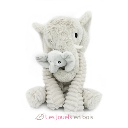 Elephant plush toy mother and her baby DE72804 Les Déglingos 6