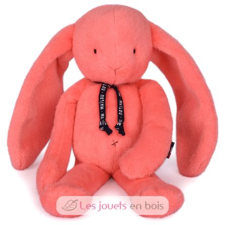 Méloé Rabbit Plush Toy 37cm - Tangy Coral MA0332 Maïlou Tradition 1