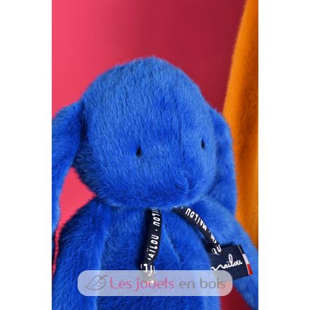 Méloé Rabbit Plush Toy 37cm - Electric Blue MA0325 Maïlou Tradition 2