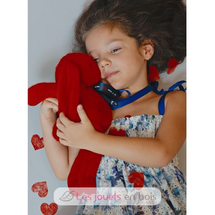 Méloé Rabbit Plush Toy 37cm - Passion red MA0239 Maïlou Tradition 5