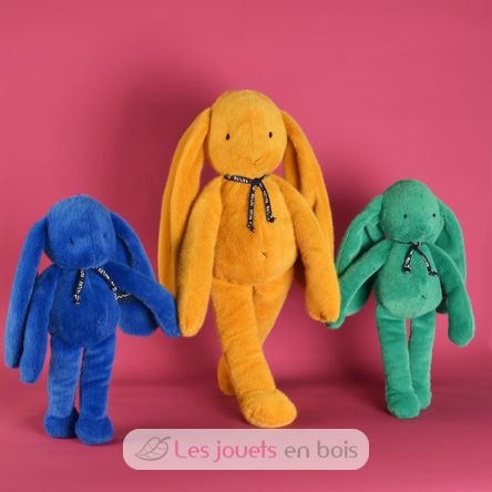 Méloé Rabbit Plush Toy 37cm - Electric Blue MA0325 Maïlou Tradition 3