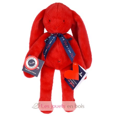 Méloé Rabbit Plush Toy 37cm - Passion red MA0239 Maïlou Tradition 3