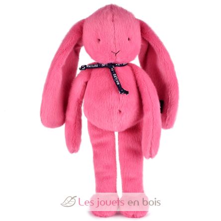 Méloé Rabbit Plush Toy 37cm - Pink Bubble Gum MA0295 Maïlou Tradition 3