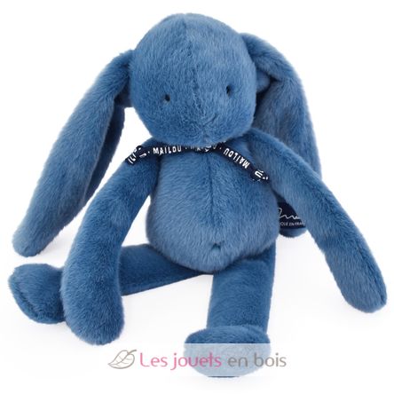 Méloé Rabbit Plush Toy 37cm - Intense blue MA0037 Maïlou Tradition 1