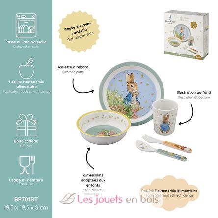 5-pieces set Peter Rabbit green PJ-BP701BT Petit Jour 4