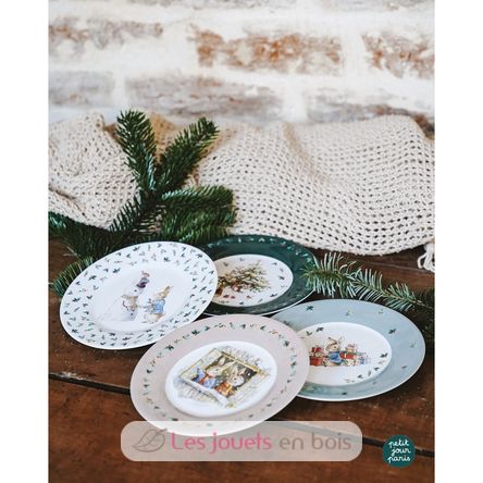 4 Plates Peter Rabbit Christmas 20cm PJ-BP920NAS Petit Jour 3