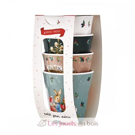 4 Tumblers Peter Rabbit Christmas PJ-BP711NAS Petit Jour 1
