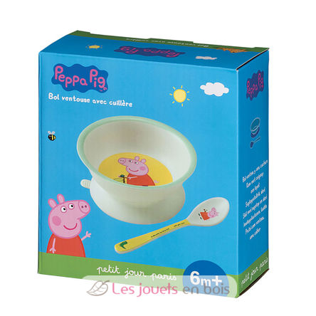 PEPPA PIG suction bowl with spoon PJ-PI702K Petit Jour 2