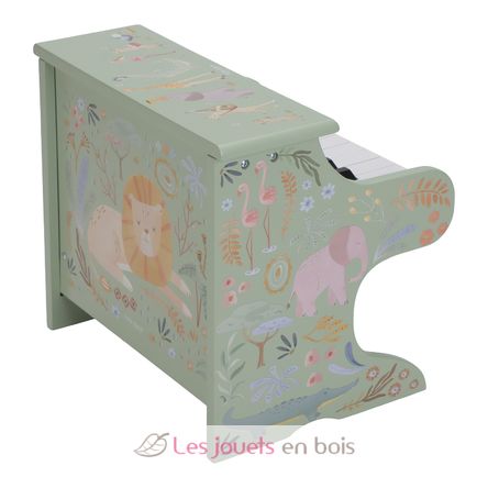 Wooden piano green Safari Friends LD7476 Little Dutch 2
