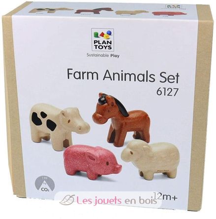 Figures - 4 Farm animals PT6127 Plan Toys, The green company 3