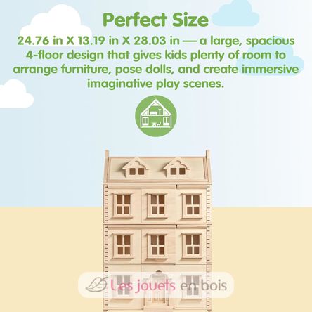 Large Victorian Doll House PT7167 Plan Toys, The green company 3