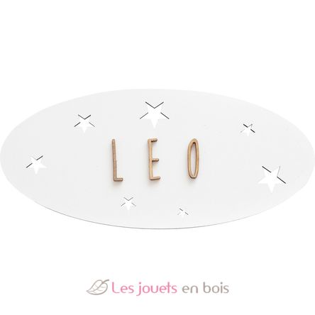 Customizable decorative sign - Stars white VI-PL48 Vintiun 1
