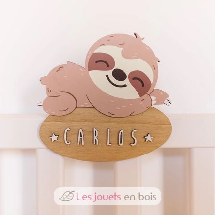 Customizable door sign Sloth VI-PLP03 Vintiun 3