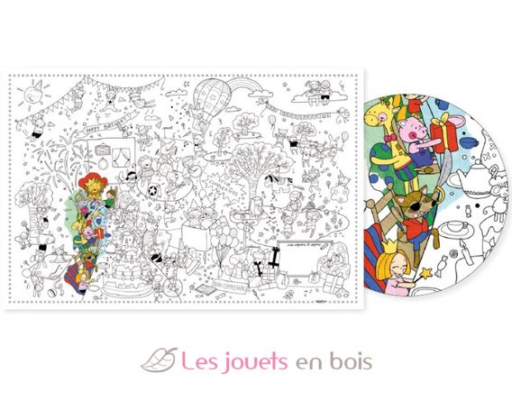 Giant poster to colour in Birthday LTPOS-G01 Label'Tour Créations 2