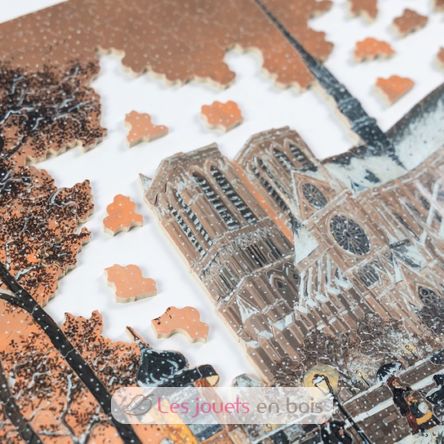 First snow on Notre-Dame by Delacroix A1314-650 Puzzle Michele Wilson 3