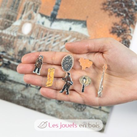 First snow on Notre-Dame by Delacroix A1314-650 Puzzle Michele Wilson 2