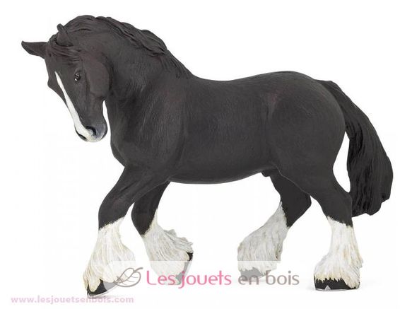 Black shire stallion figurine PA51517-2922 Papo 2