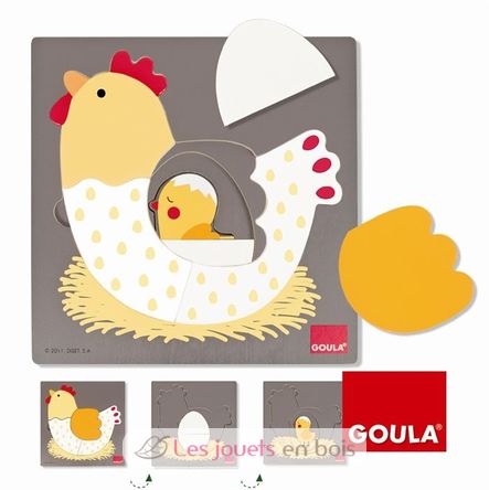 Puzzle hen, egg, chick GO53027-4036 Goula 2