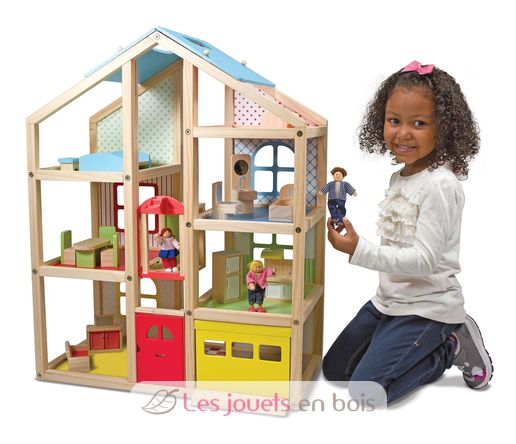 Wooden Hi-rise Dolls house M&D12462-4083 Melissa & Doug 4