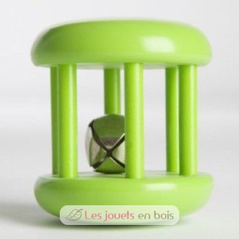 Hochet green Chime of wood Brio a rattle and its bell for the