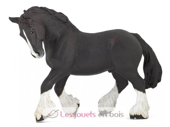 Black shire stallion figurine PA51517-2922 Papo 1