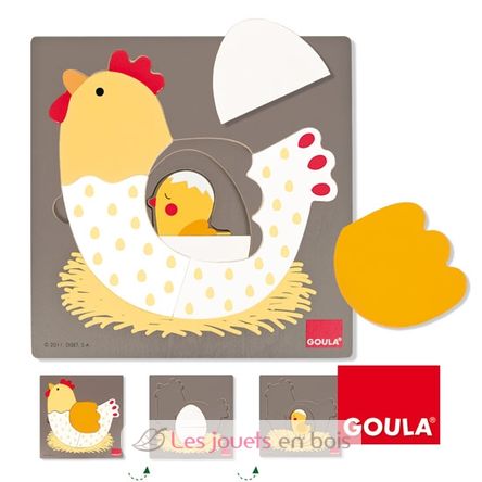 Puzzle hen, egg, chick GO53027-4036 Goula 1