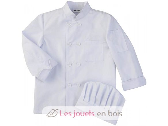 White Chef Coat & Hat Set - medium KI63286-M-4074 Kidkraft 1