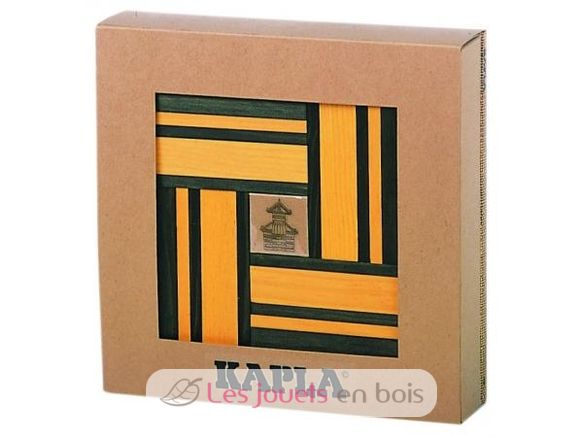 Box 40 green and yellow boards + art book KAJLJP23-4358 Kapla 1