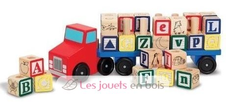 Alphabet Blocks Wooden Truck M&D15175-4555 Melissa & Doug 1