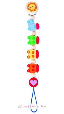 Mini Train pacifier clip HE762620-5118 Heimess 1