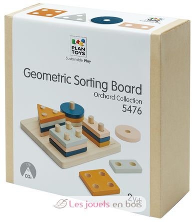 Geometric Sorting Board Orchard Series PT5476 Plan Toys, The green company 4