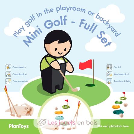 Double Mini Golf PT5683 Plan Toys, The green company 7