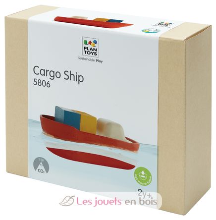 Cargo Ship red 21 cm PT5806 Plan Toys, The green company 5