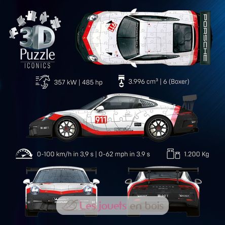 Porsche 911 GT3 Cup 3D Puzzle 108 pcs RAV12008039 Ravensburger 7