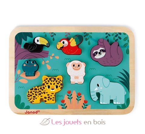 Jungle chunky wooden puzzle J08621 Janod 1